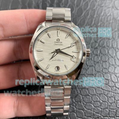 VS Factory Omega Seamaster Aqua Terra Watch SS White Wave Dial